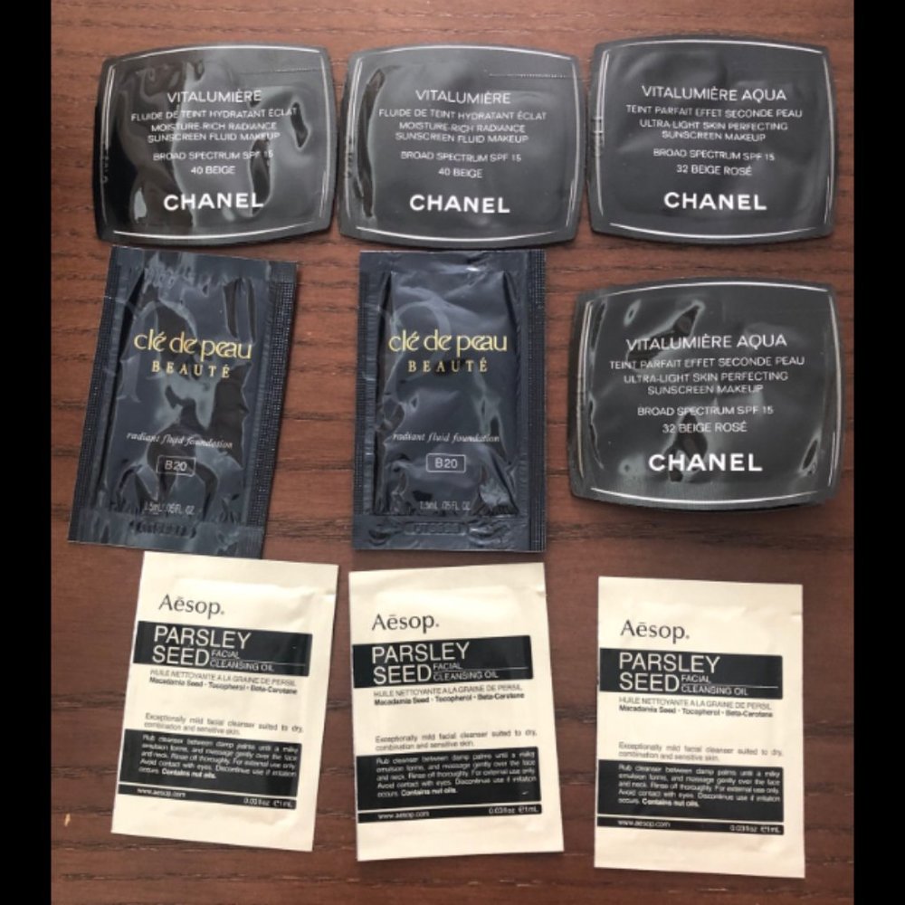 Bag of chanel/CPB/Aesop foundation cleanser